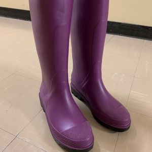 Burberry Check Rainboots Purple Size 37